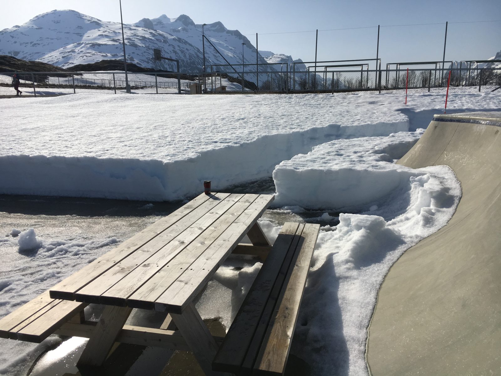 Rydding av vinteren - Foto: Blåmann Skatepark, Facebook