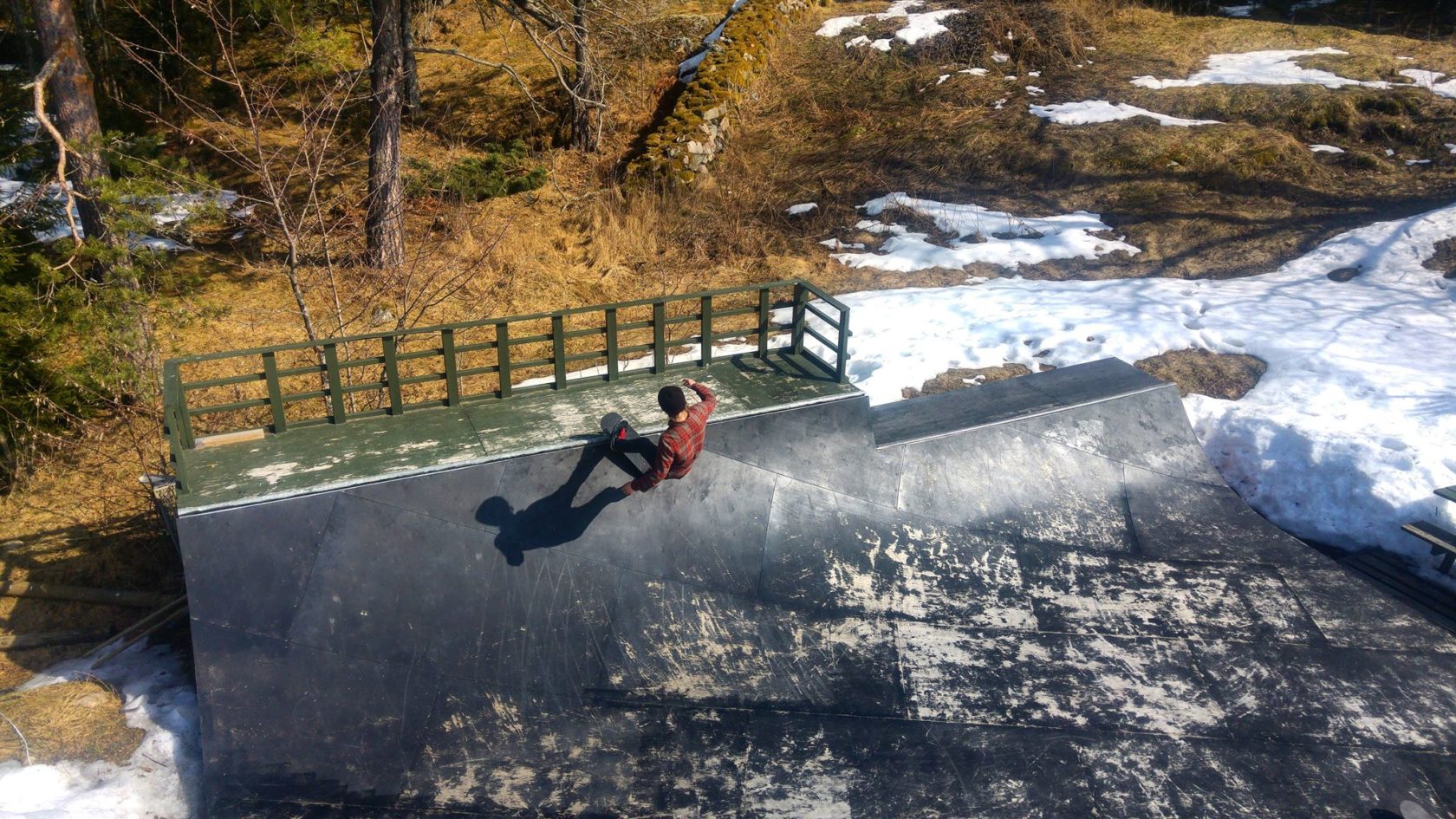 Fra Skaterampen Foto: Facebook - Knardal Funpark 