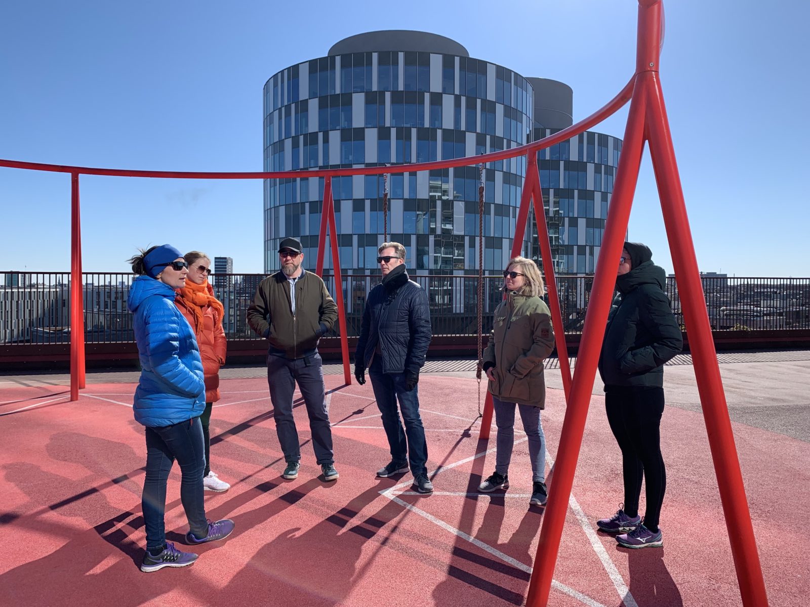 Styret og administrasjonen på studietur til konditaget Lüders - Urban leke- og treningsarena Foto: Tverga